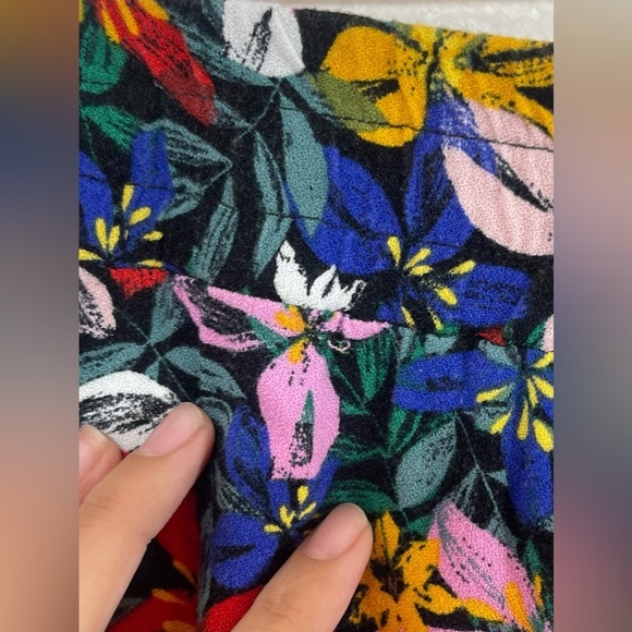 Eloquii Floral Wide Leg Relaxed Fit Pull On Pants Women’s 24 Colorful Coastal - Picture 7 of 11